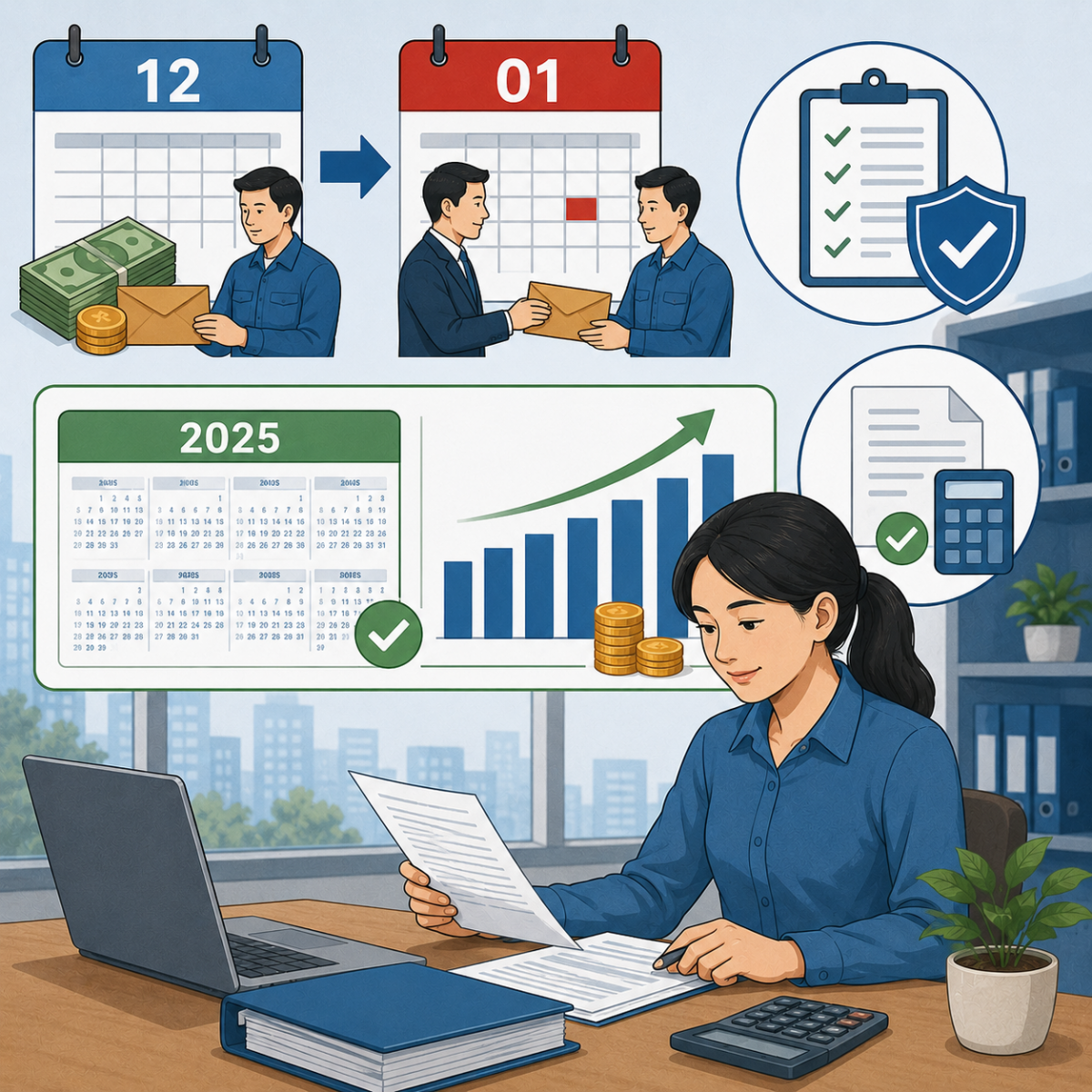 Trả lương tháng 12 vào tháng 1, quyết toán thuế thu nhập cá nhân tính thế nào? Trả lương tháng 12 vào tháng 1, quyết toán thuế thu nhập cá nhân tính thế nào?