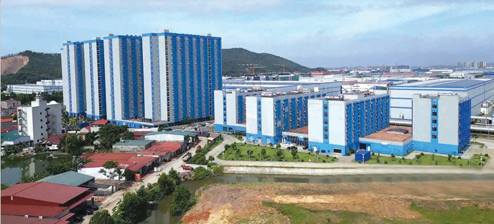 Khu nhà ở xã hội dành cho công nhân (nhà ở công nhân) thuộc phường Nội Hoàng (tỉnh Bắc Ninh) do liên danh Công ty Cổ phần phát triển Fuji Bắc Giang – Công ty Cổ phần đầu tư và xây dựng Vinaco làm chủ đầu tư. Ảnh: Vân Trường.