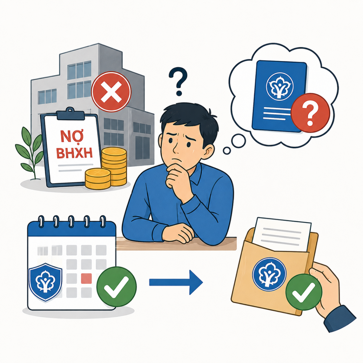 Có được hủy thời gian tham gia BHXH khi doanh nghiệp nợ tiền bảo hiểm?