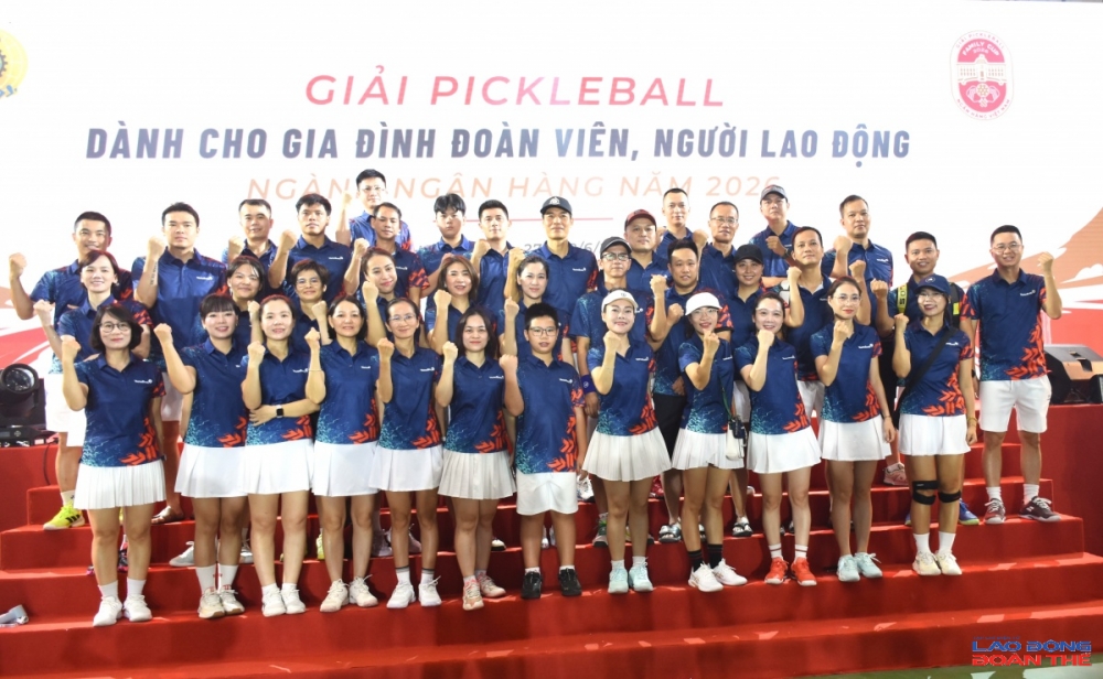 Công đoàn Ngân hàng TMCP Công thương Việt Nam (Vietinbank) tham dự giải. Ảnh: Nguyễn Việt