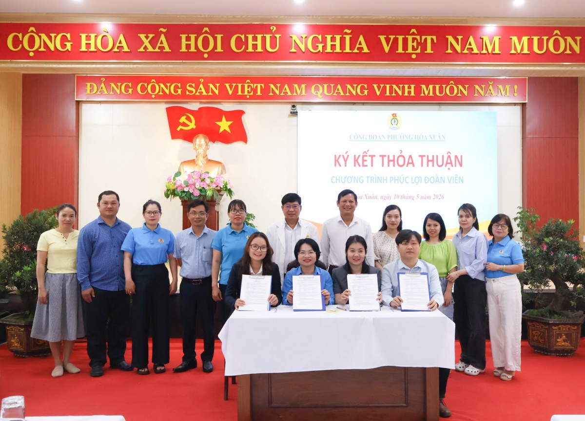 Công đoàn phường triển khai ký kết hợp tác y tế.