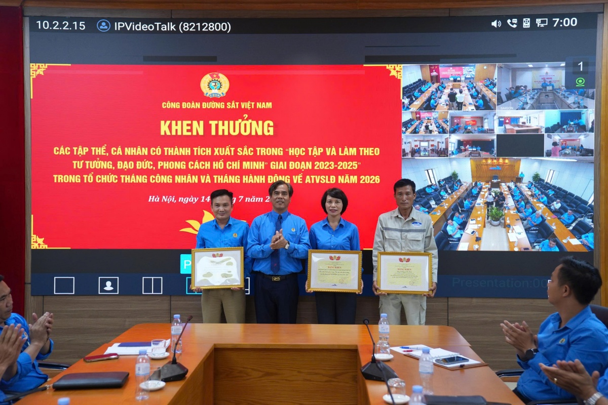 Công đoàn Đường sắt Việt Nam đặt mục tiêu nâng năng suất, bảo đảm an toàn chạy tàu