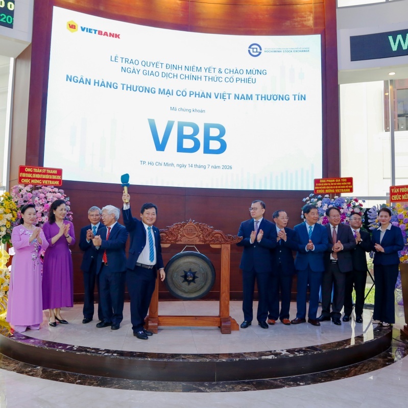 Cổ phiếu Vietbank chính thức niêm yết trên HOSE