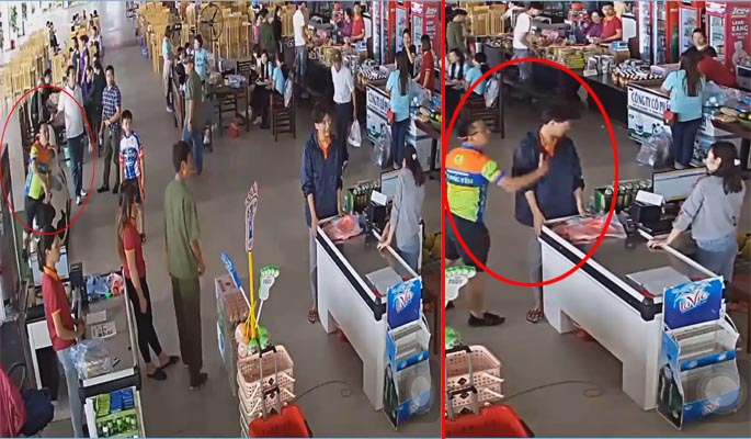 con trai mua do khong tra tien bo nem xuc xich tat nhan vien ban hang