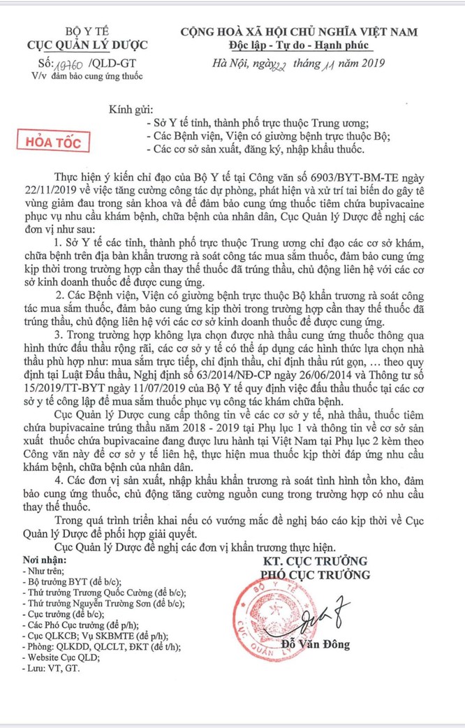 Cục Quản lý Dược chấn chỉnh tình hình sử dụng thuốc gây tê trong sản khoa cuc quan ly duoc chan chinh tinh hinh su dung thuoc gay te trong san khoa
