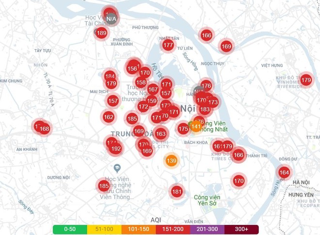 ha noi duoc xep vao top thanh pho o nhiem nhat sang 2311