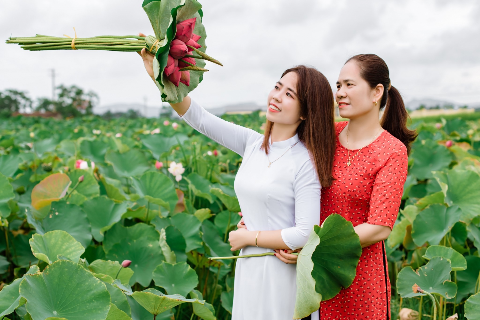Thí sinh Ngắm vẻ đẹp dịu dàng bên hoa sen của thí sinh