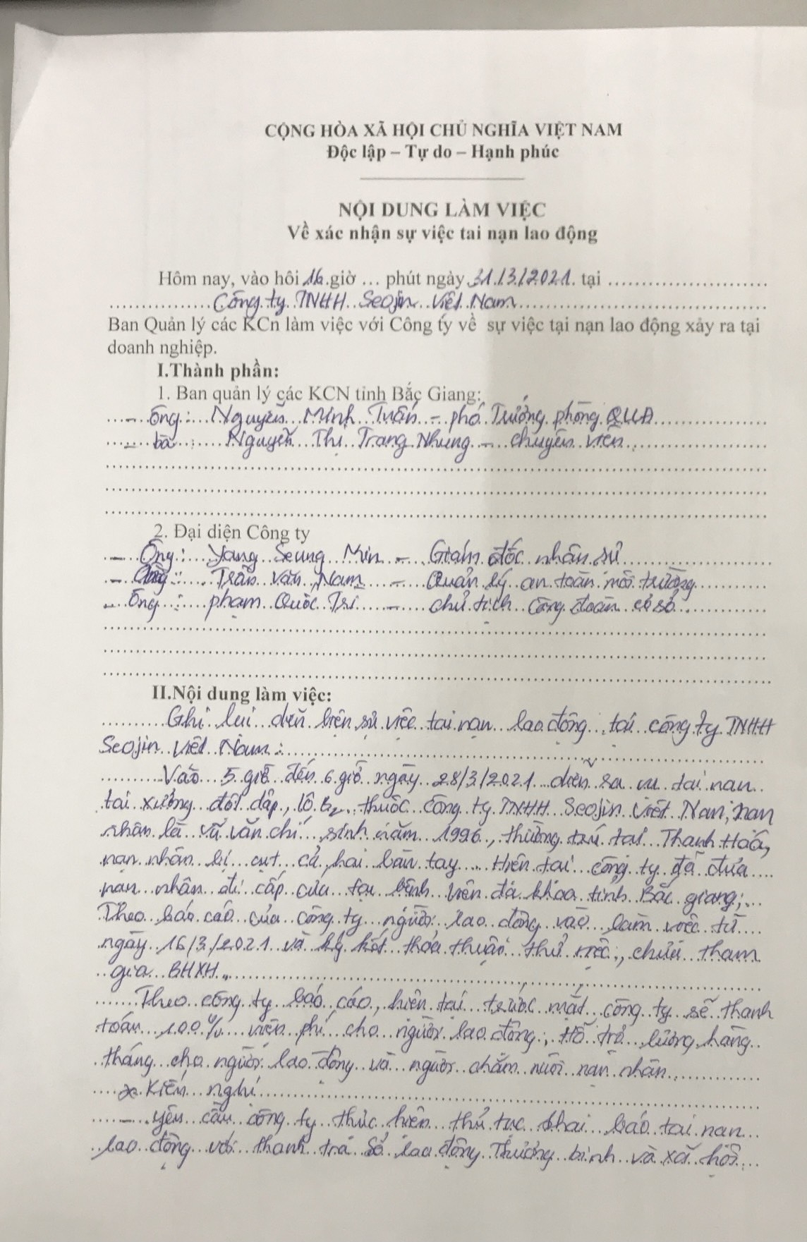 Tai nạn lao động: Nam công nhân bị dập nát hai cánh tay Tai nạn lao động: Nam công nhân bị dập nát hai cánh tay