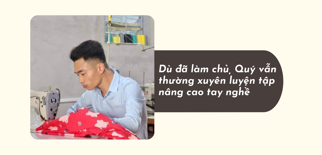 10 tuổi chỉ biết bò đến chủ xưởng may của công nhân khuyết tật