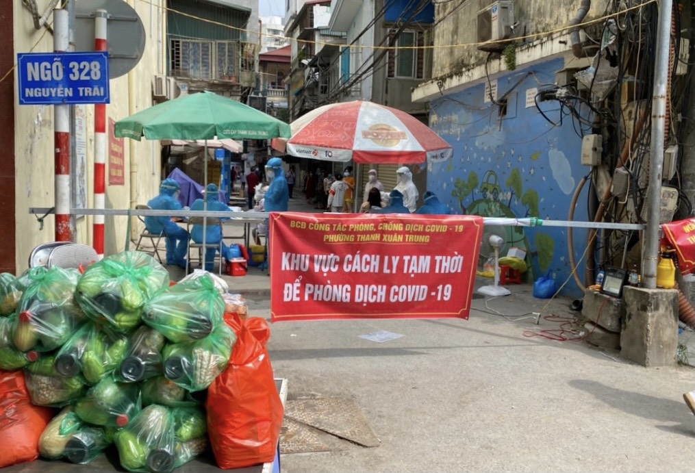 Hà Nội phong tỏa khu vực có 2000 dân do phát hiện nhiều ca nhiễm mới