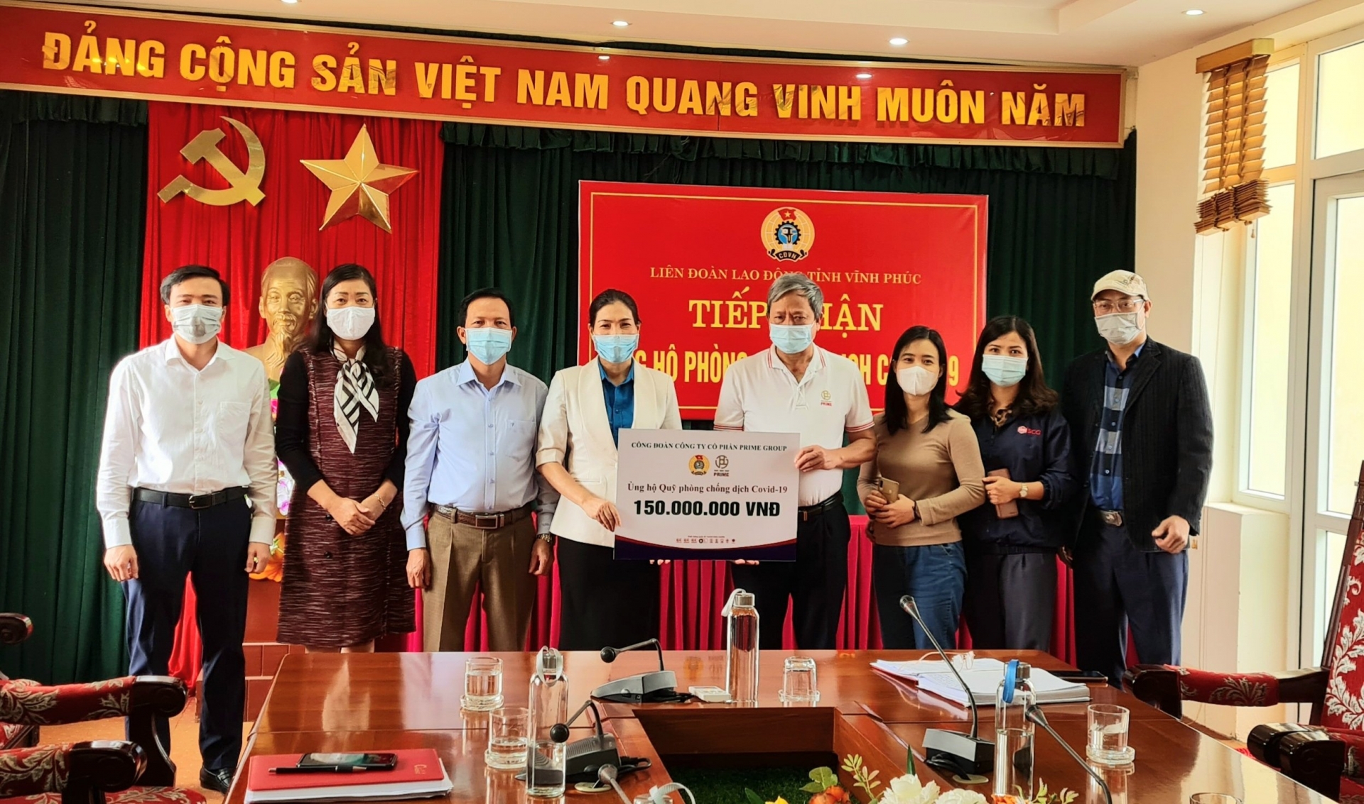 Công đoàn Prime Group vận động đoàn viên, CNLĐ ủng hộ công tác phòng chống dịch bệnh Covid-19