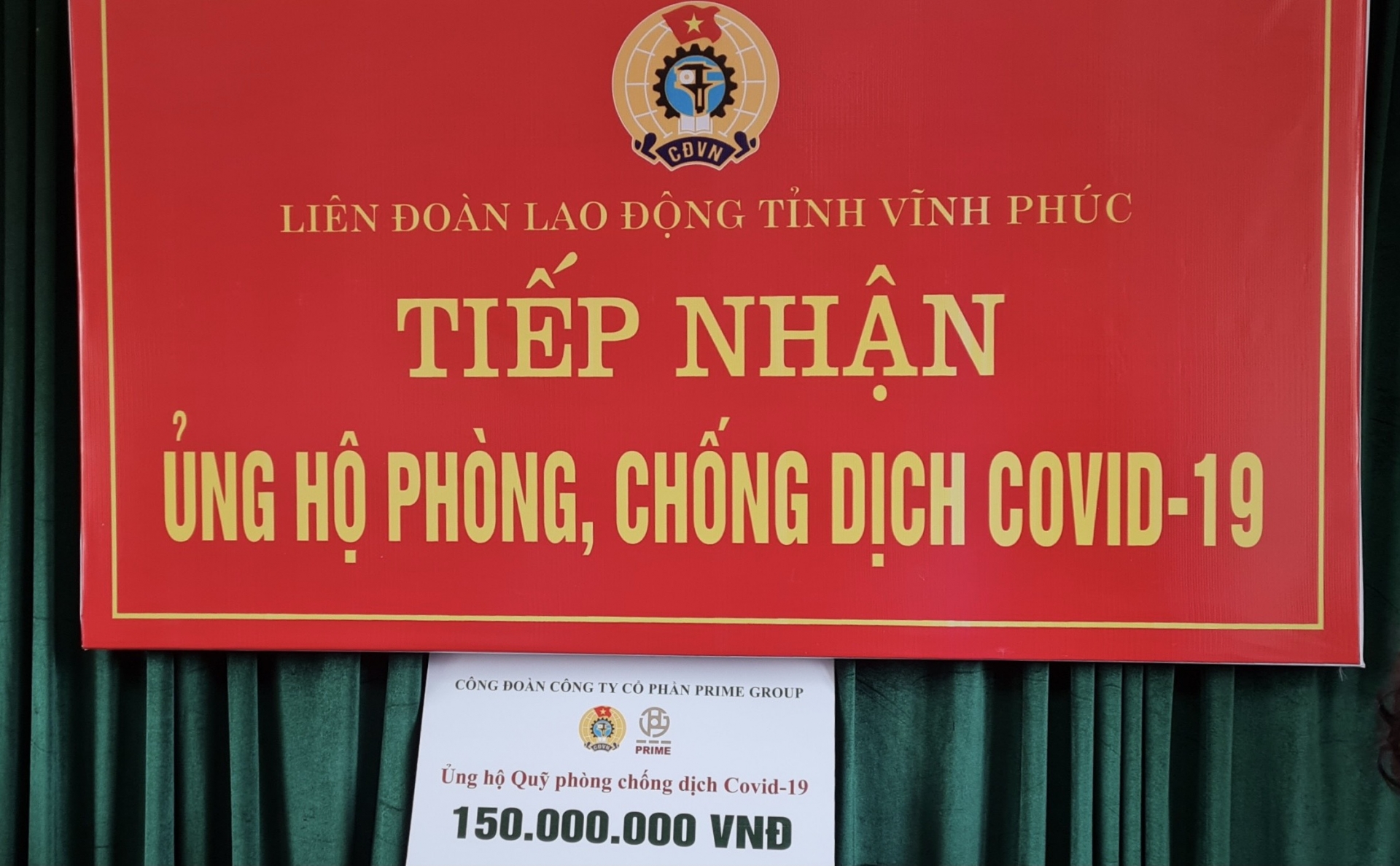 Công đoàn Prime Group vận động đoàn viên, CNLĐ ủng hộ công tác phòng chống dịch bệnh Covid-19