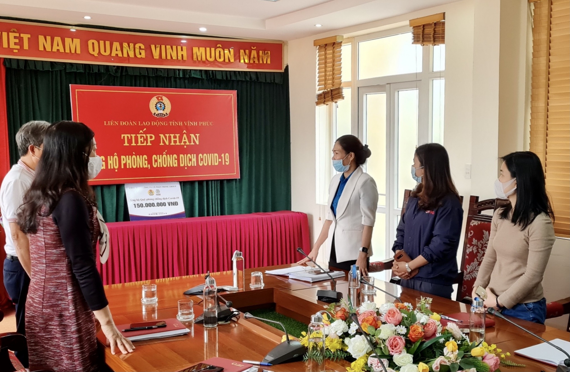 Công đoàn Prime Group vận động đoàn viên, CNLĐ ủng hộ công tác phòng chống dịch bệnh Covid-19