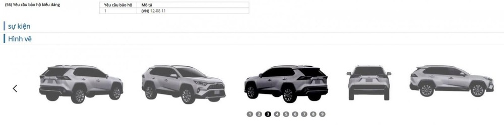 Toyota Việt Nam đăng ký bảo hộ kiểu dáng cho một loạt xe mới