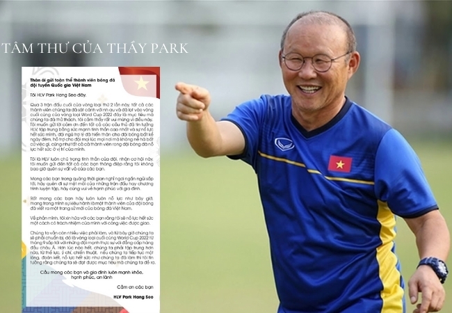 Thông điệp “một lòng” trong tâm thư ông Park