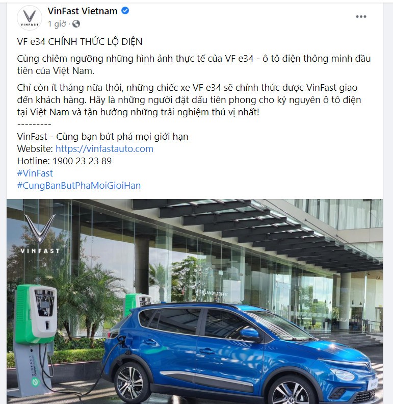 Xe điện VinFast VF e34 chính thức lộ diện