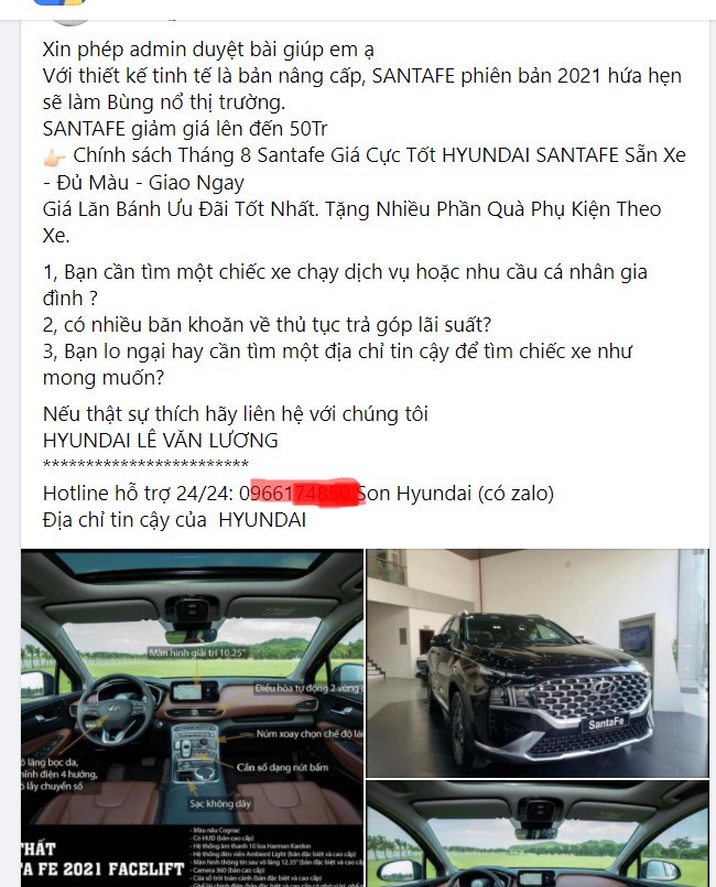 Hyundai Santa Fe giảm giá 50 triệu đồng trong tháng 9