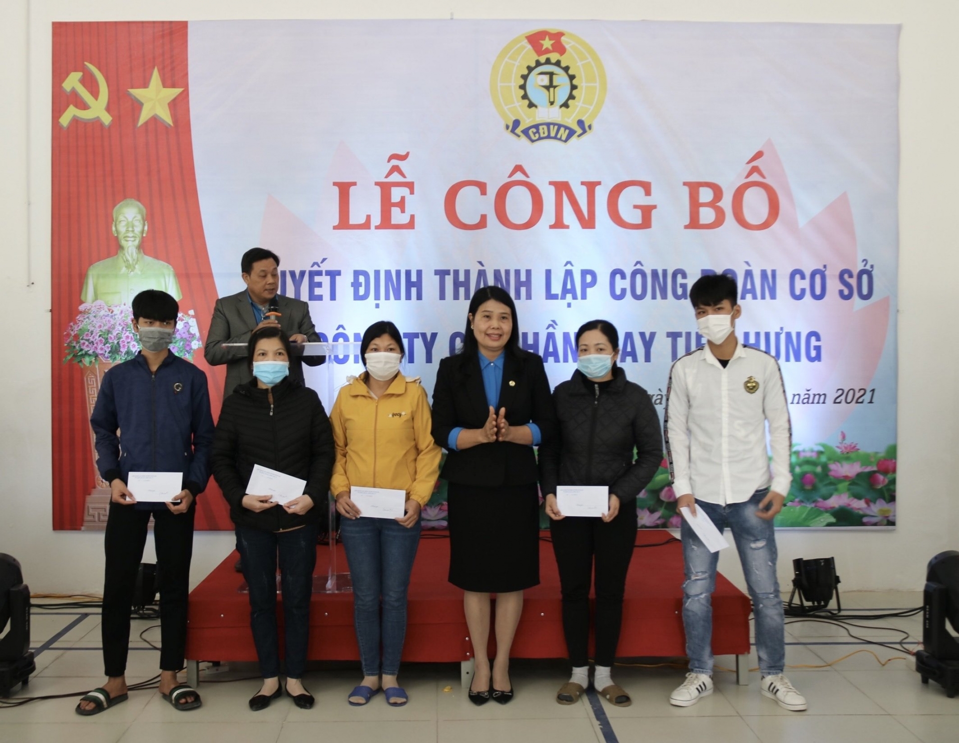 Thái Bình: Liên đoàn Lao động huyện Hưng Hà tổ chức ra mắt công đoàn cơ sở