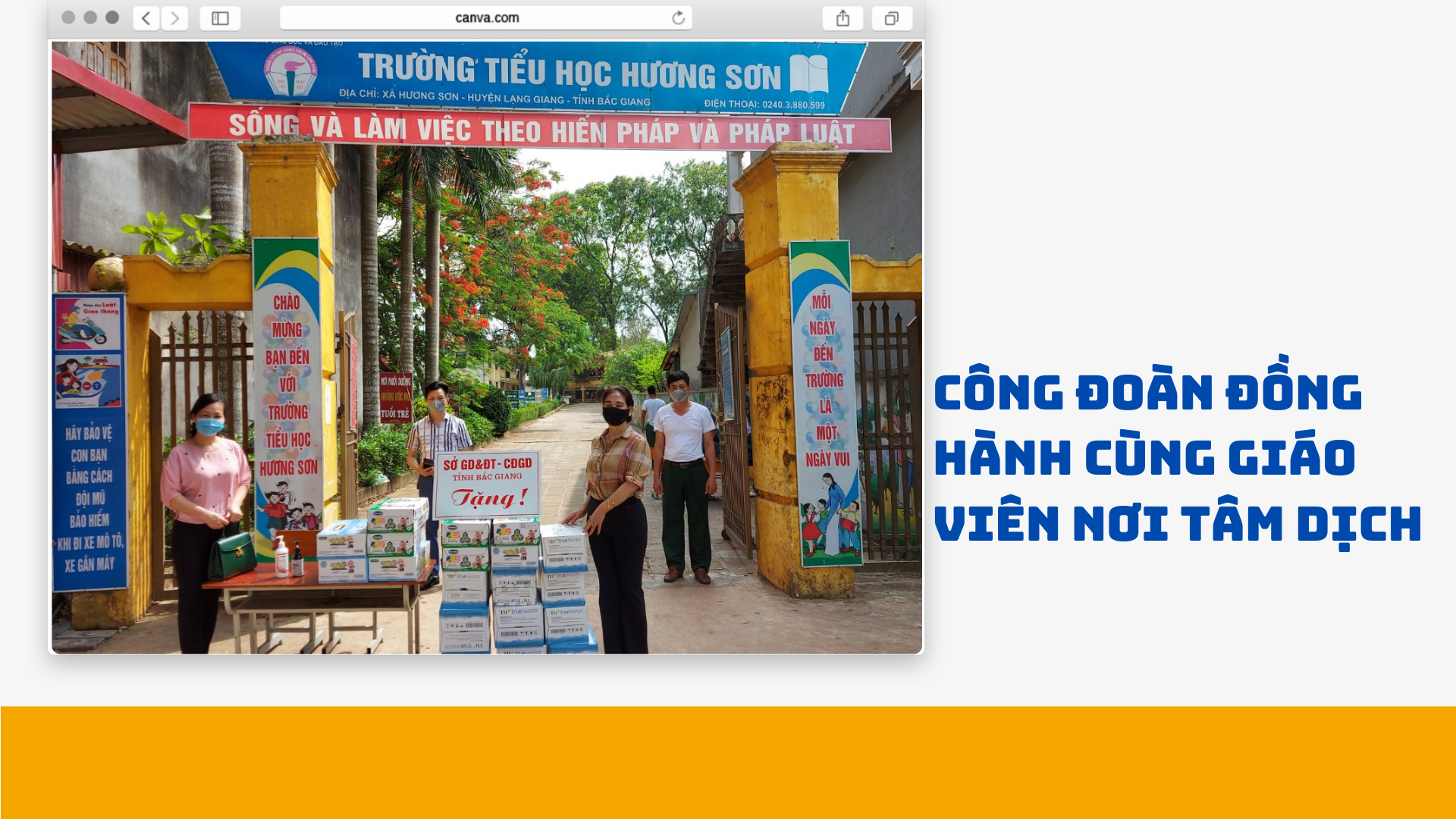 Công đoàn đồng hành cùng giáo viên nơi tâm dịch