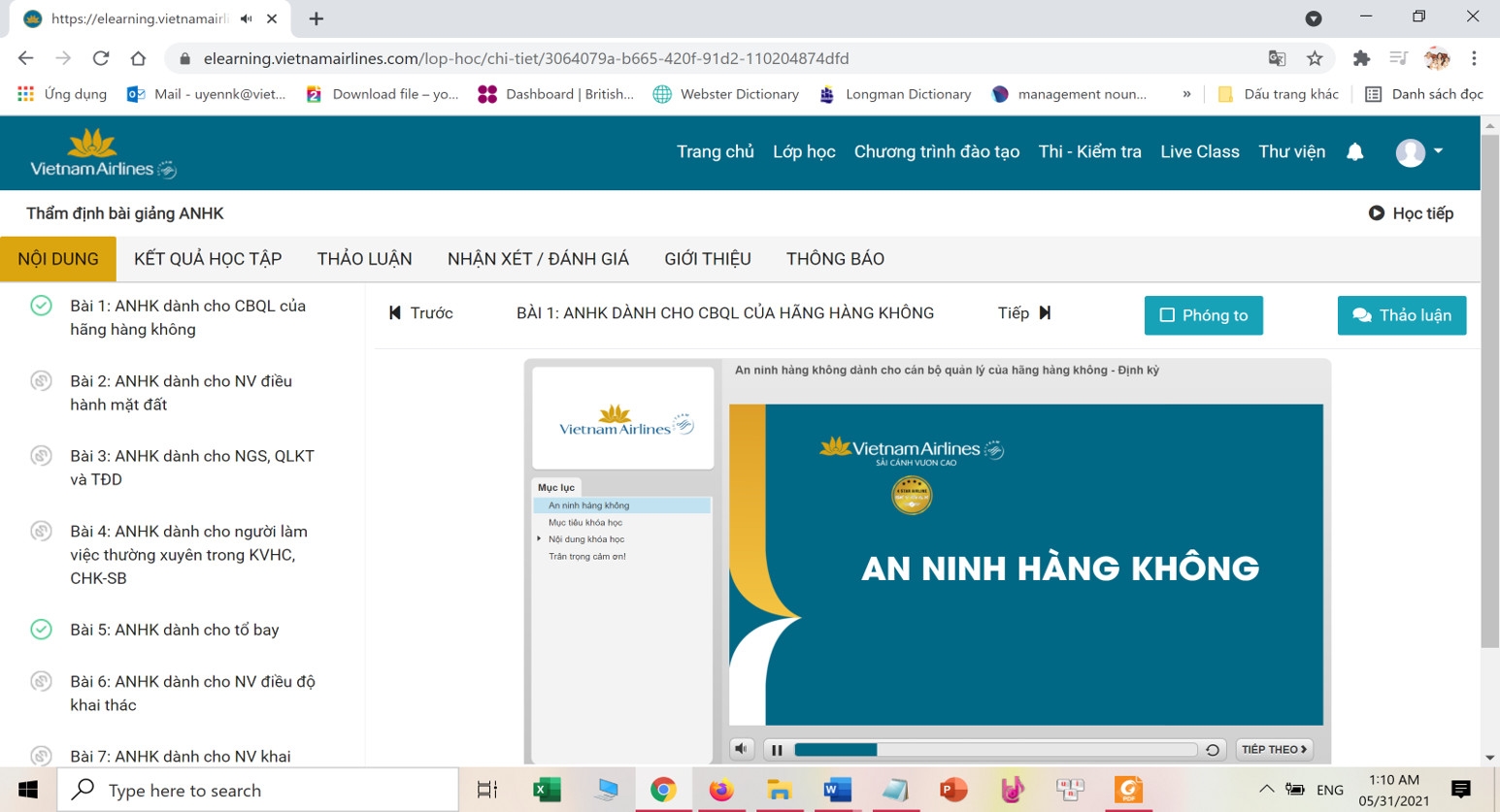 Chương trình E–Learning giữ nhịp cánh bay thời đại dịch