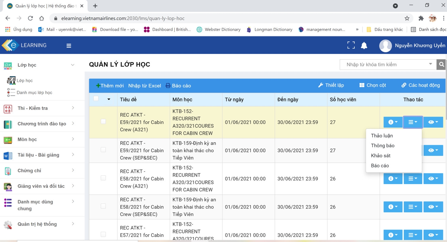 Chương trình E–Learning giữ nhịp cánh bay thời đại dịch