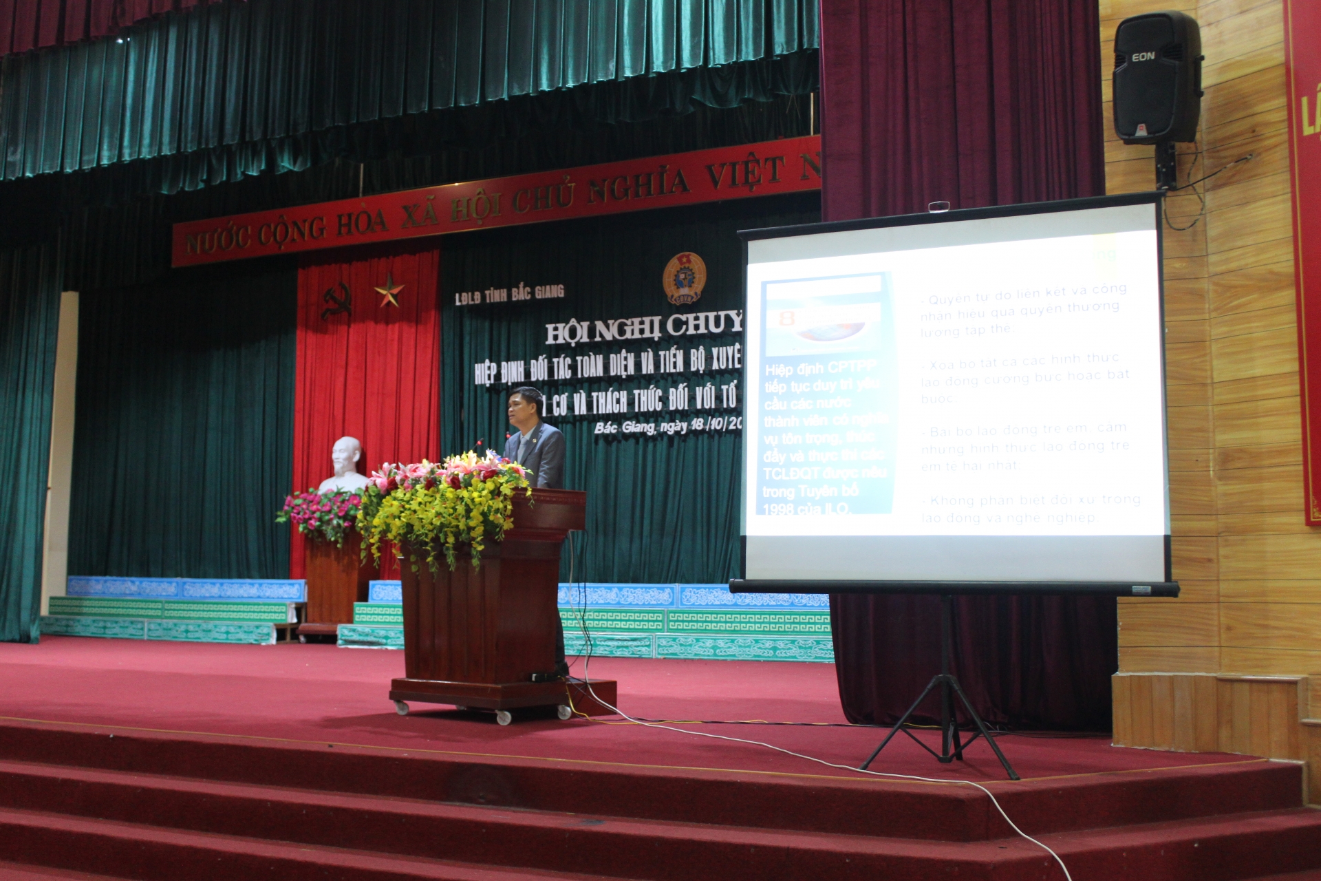 Tập huấn về Hiệp định CPTPP cho cán bộ công đoàn chuyên trách tỉnh Bắc Giang tap huan ve hiep dinh cptpp cho can bo cong doan chuyen trach tinh bac giang