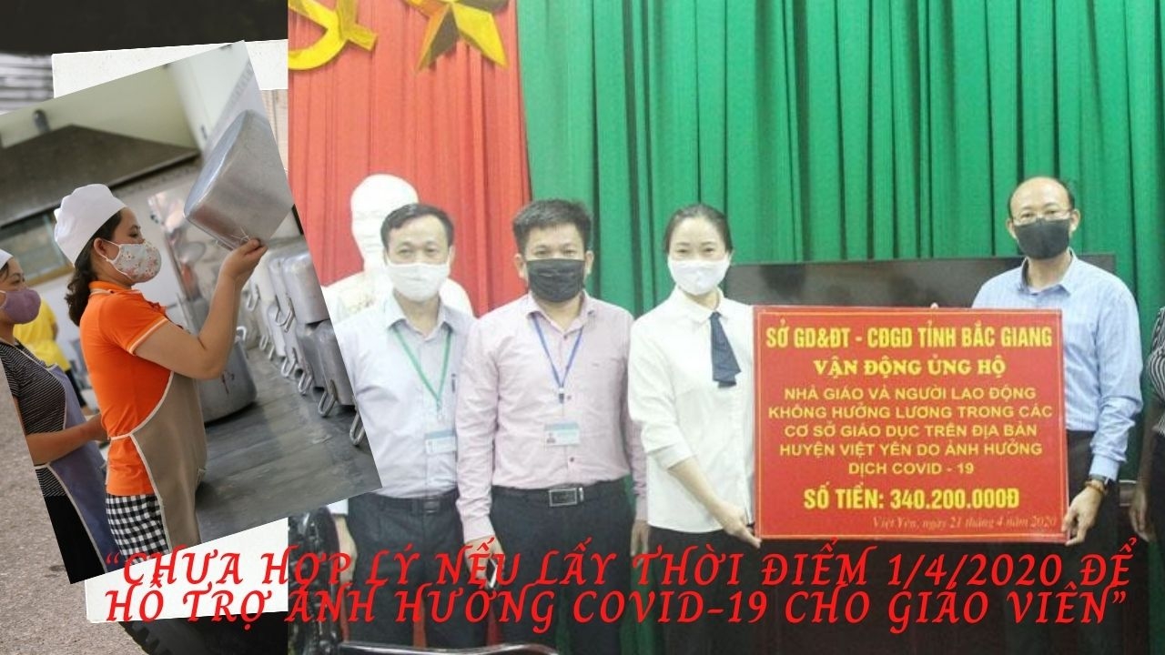 “Chưa hợp lý nếu lấy thời điểm 1/4/2020 để hỗ trợ ảnh hưởng Covid-19 cho giáo viên”