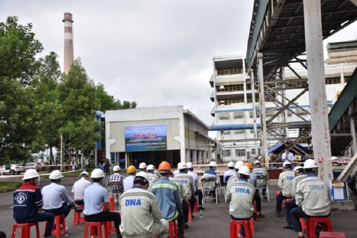 Nhôm Đăk Nông diễn tập phòng, chống dịch Covid-19 trong đợt sửa chữa nhà máy