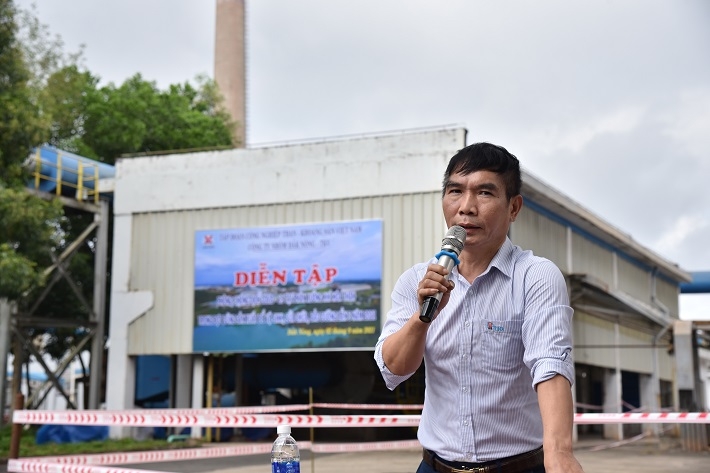 Nhôm Đăk Nông diễn tập phòng, chống dịch Covid-19 trong đợt sửa chữa nhà máy