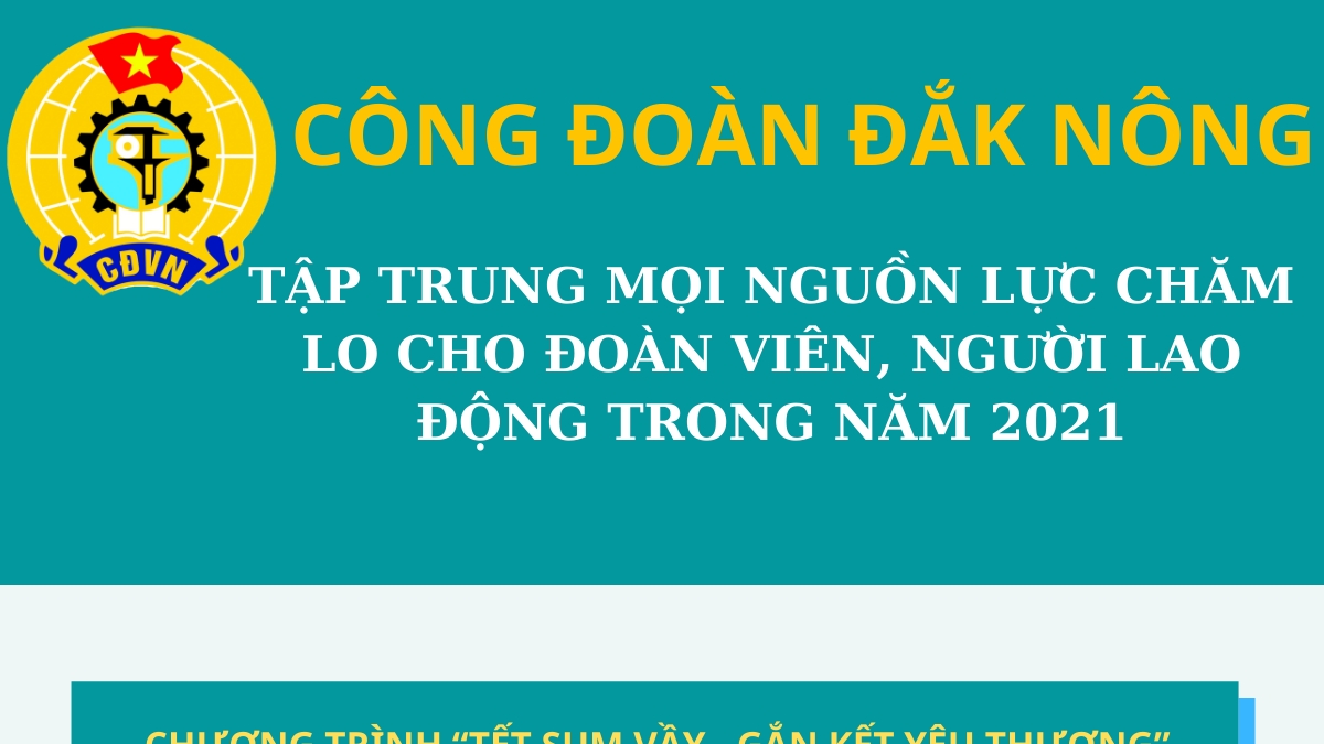 Công đoàn Đắk Nông: Tập trung mọi nguồn lực chăm lo cho đoàn viên, người lao động