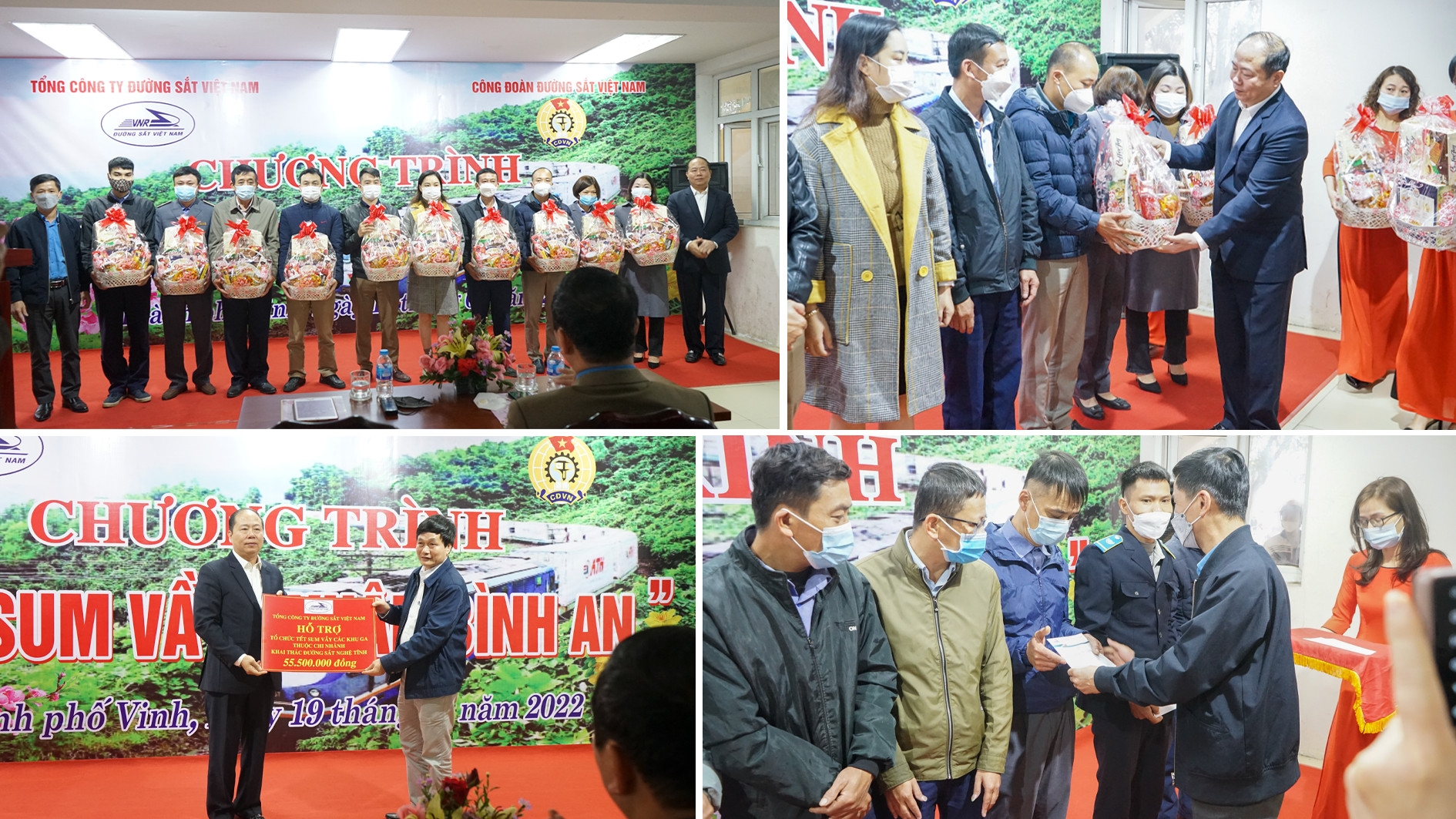 Đoàn viên, người lao động Khu đường sắt Ga Vinh xúc động nhận quà Tết Sum vầy Đoàn viên, người lao động Khu đường sắt Ga Vinh xúc động nhận quà Tết Sum vầy