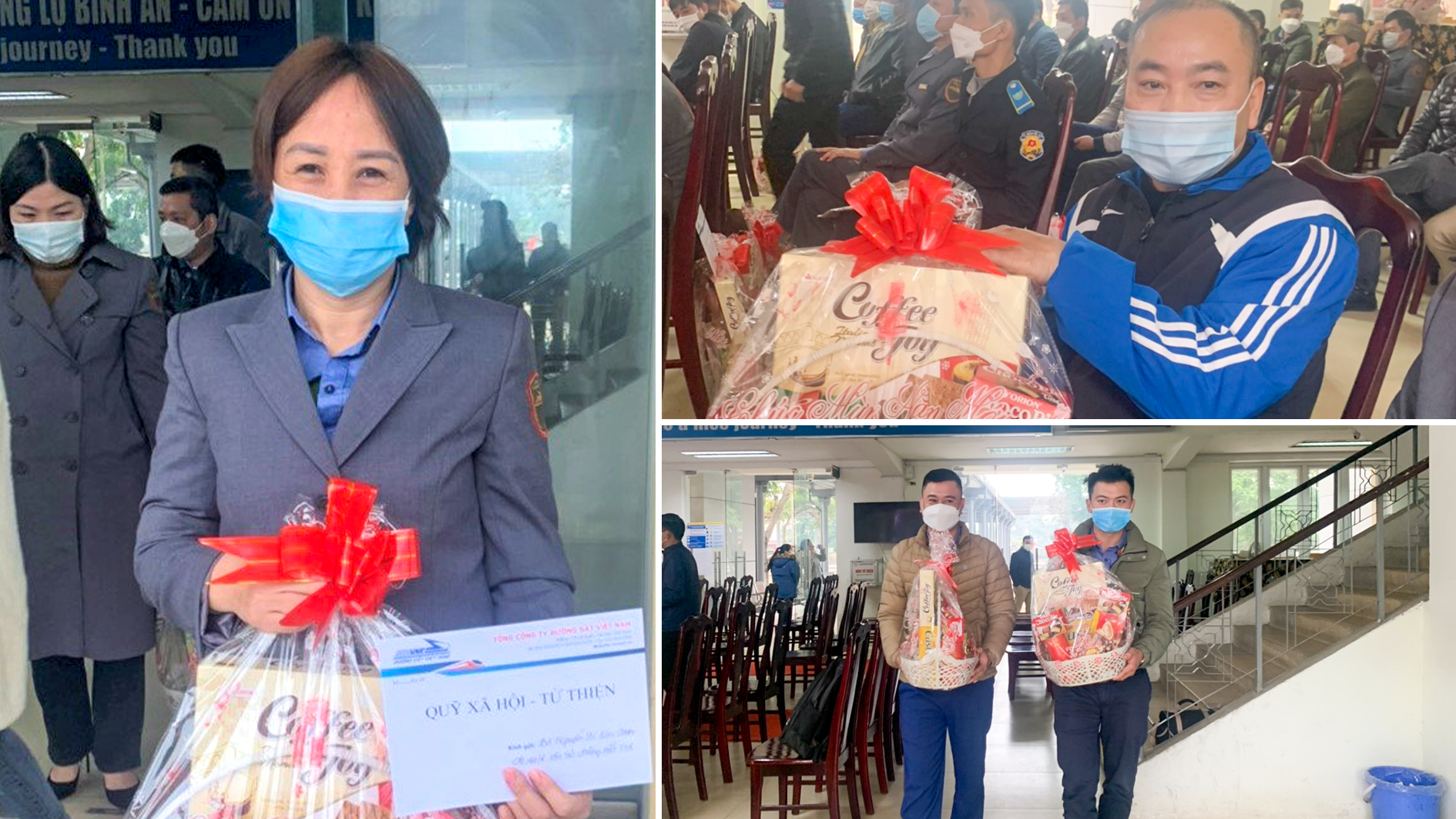 Đoàn viên, người lao động Khu đường sắt Ga Vinh xúc động nhận quà Tết Sum vầy Đoàn viên, người lao động Khu đường sắt Ga Vinh xúc động nhận quà Tết Sum vầy