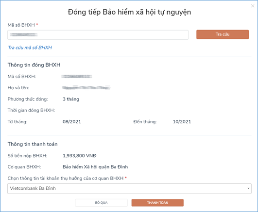 Hướng dẫn đóng BHXH tự nguyện, gia hạn thẻ BHYT theo hộ gia đình trên Cổng DVC Quốc gia