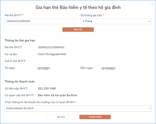 Hướng dẫn đóng BHXH tự nguyện, gia hạn thẻ BHYT theo hộ gia đình trên Cổng DVC Quốc gia