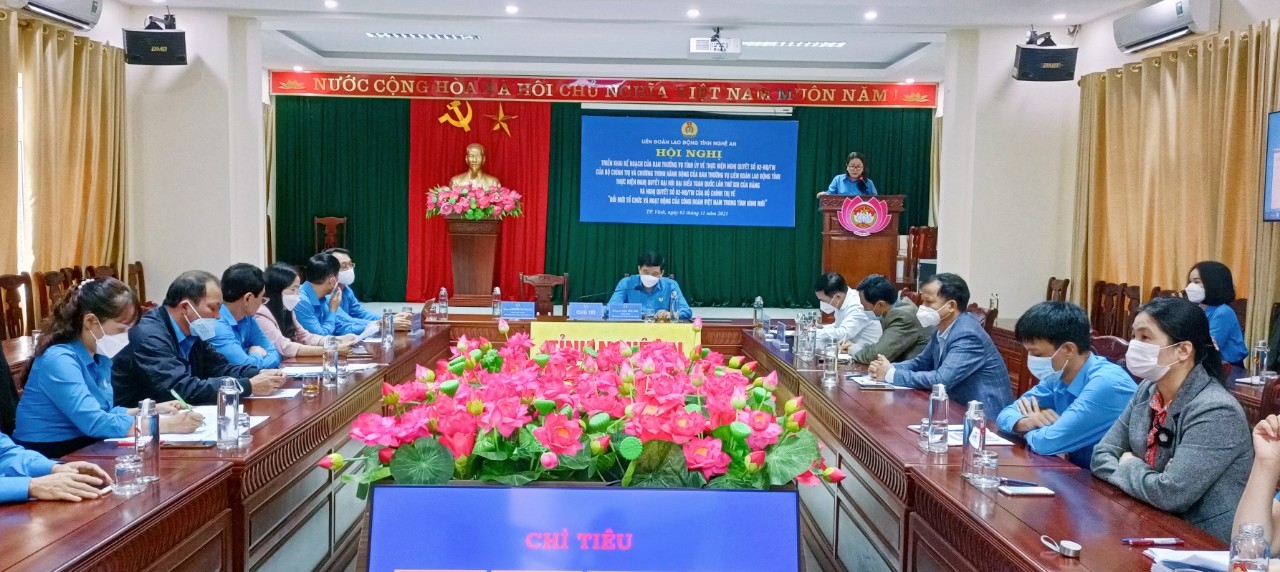 LĐLĐ tỉnh Nghệ An quán triệt kế hoạch của BTV Tỉnh ủy về thực hiện Nghị quyết 02 NQ/TW LĐLĐ tỉnh Nghệ An quán triệt kế hoạch của BTV Tỉnh ủy về thực hiện Nghị quyết 02 NQ/TW