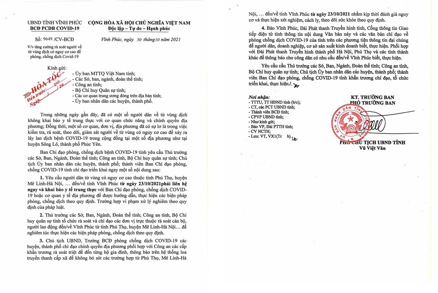 Vĩnh Phúc tiếp tục tăng cường rà soát, kiểm tra và giám sát công nhân trở về từ Phú Thọ