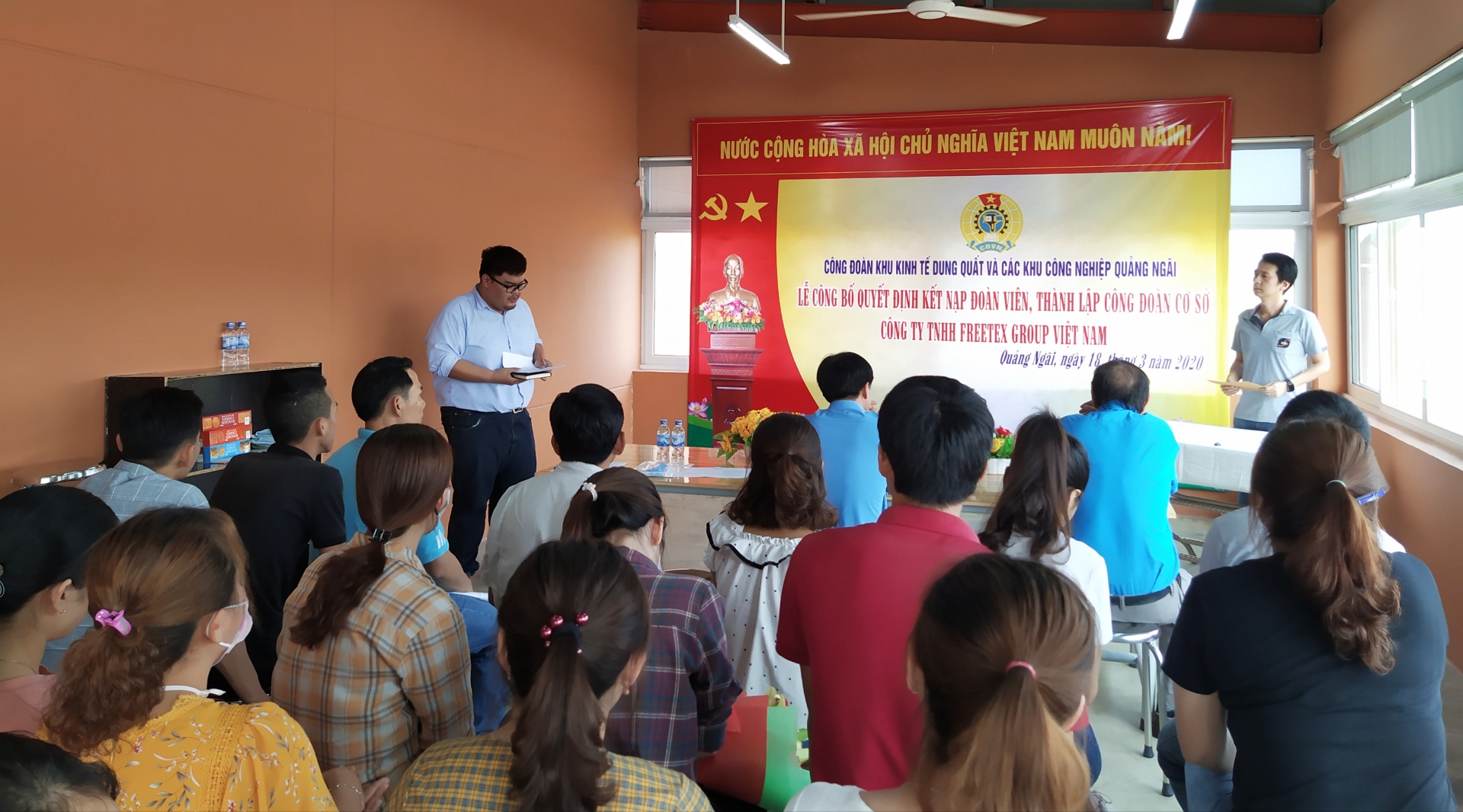 Kết nạp đoàn viên, thành lập CĐCS Công ty TNHH Freetex Group Việt Nam ket nap doan vien thanh lap cdcs cong ty tnhh freetex group viet nam