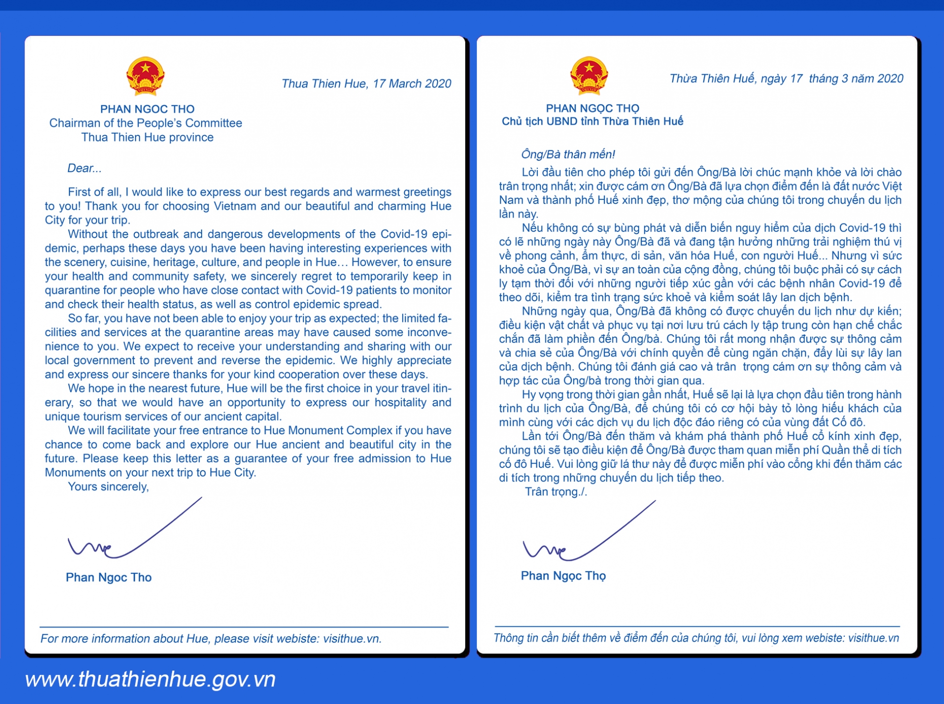 Thừa Thiên Huế: Trao giấy xác nhận hết thời gian cách ly y tế cho 8 du khách thua thien hue trao giay xac nhan het thoi gian cach ly y te cho 8 du khach