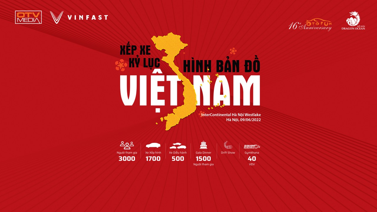 Giải mã sức hút từ sự kiện xếp xe kỷ lục hình bản đồ Việt Nam