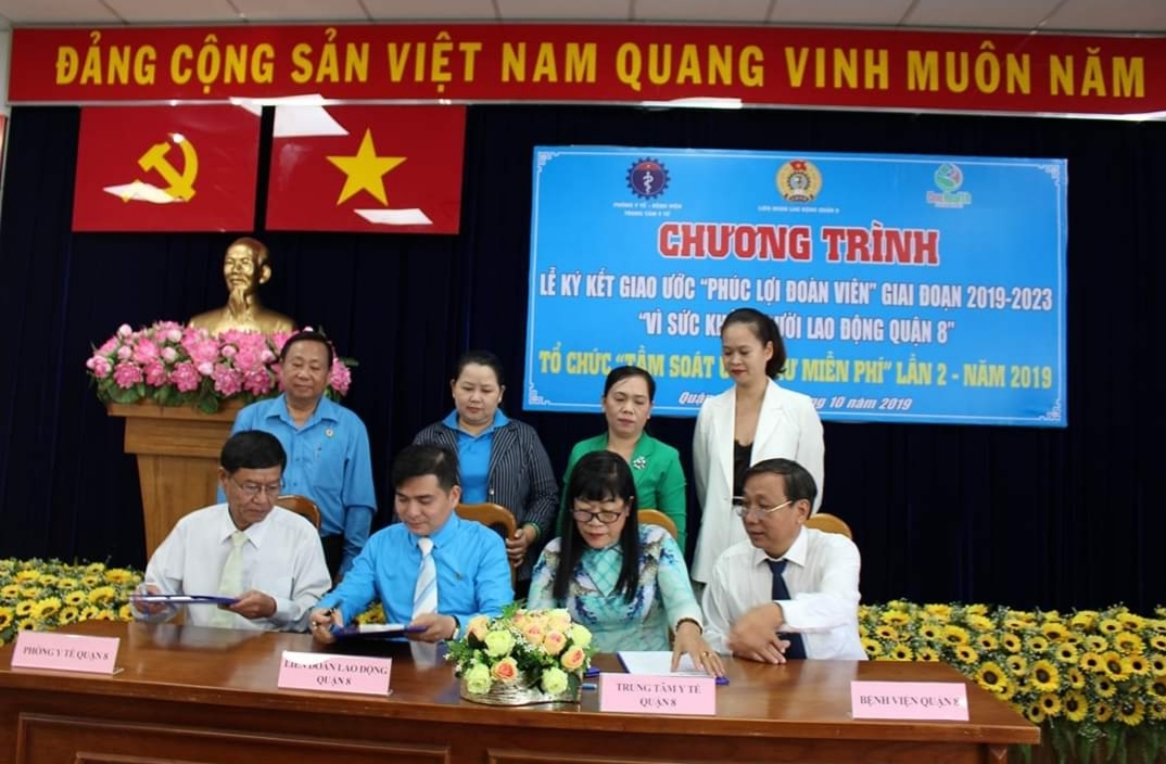 LĐLĐ quận 8 ký kết giao ước “Phúc lợi đoàn viên” giai đoạn 2019 - 2023 ky ket giao uoc phuc loi doan vien giai doan 2019 2023