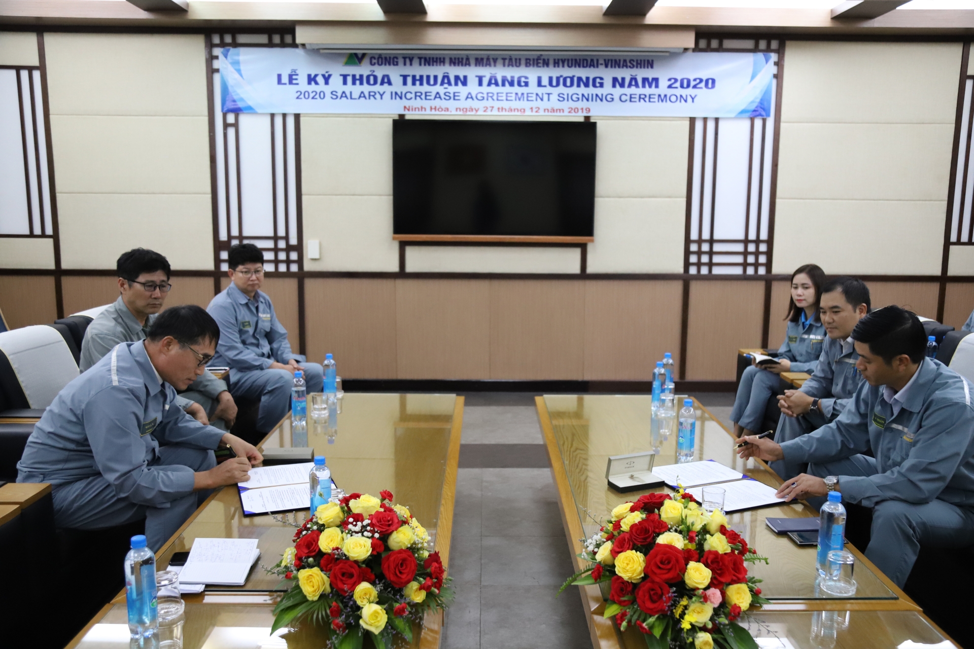 Công ty Hyundai Vinashin: Thỏa thuận năm 2020 lương cơ bản của người lao động tăng 9% cong ty hyundai vinashin thoa thuan nam 2020 luong co ban cua nguoi lao dong tang 9