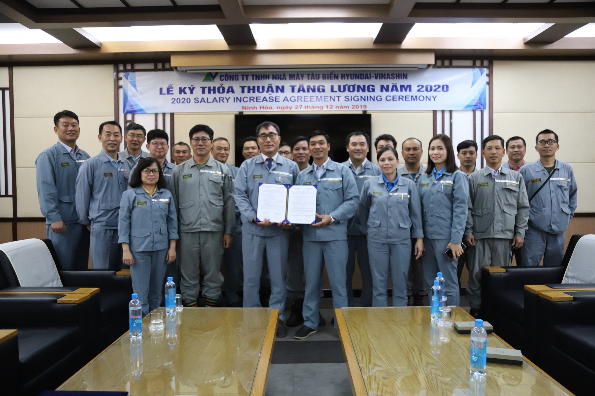 Công ty Hyundai Vinashin: Thỏa thuận năm 2020 lương cơ bản của người lao động tăng 9% cong ty hyundai vinashin thoa thuan nam 2020 luong co ban cua nguoi lao dong tang 9