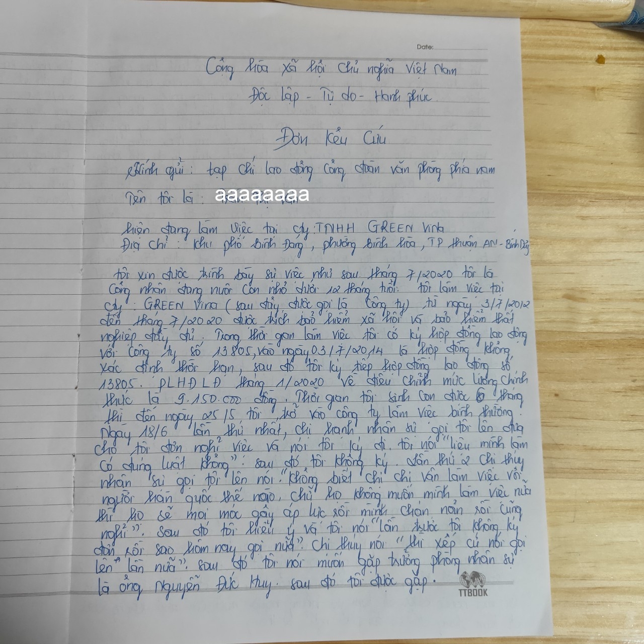 Công ty Green Vina bị công nhân tố không trả lương