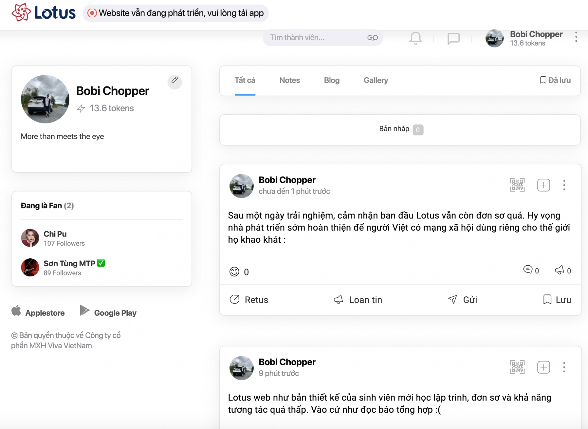 Lotus, mạng xã hội hay báo tổng hợp? lotus mang xa hoi hay bao tong hop