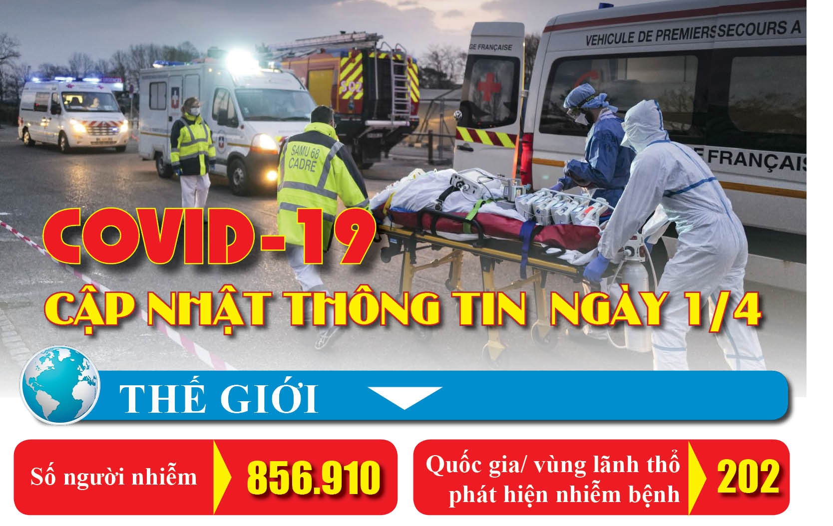 Covid-19: Cập nhật thông tin mới nhất ngày 1/4