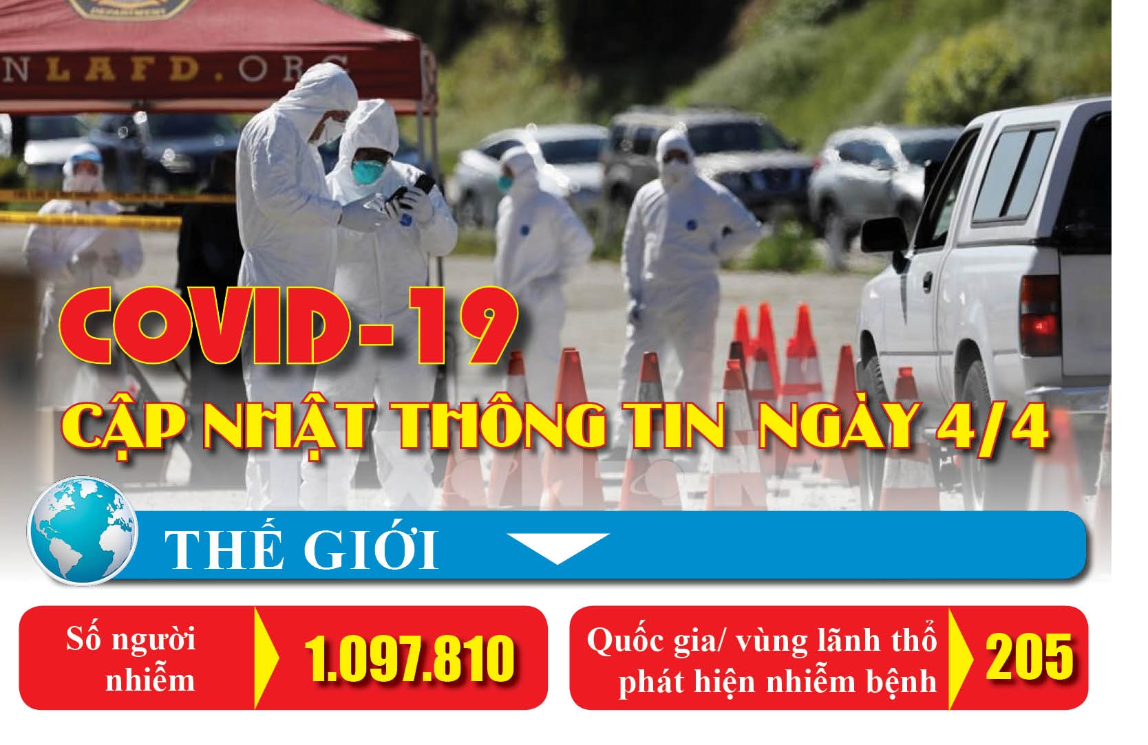Covid-19: Cập nhật thông tin mới nhất ngày 4/4