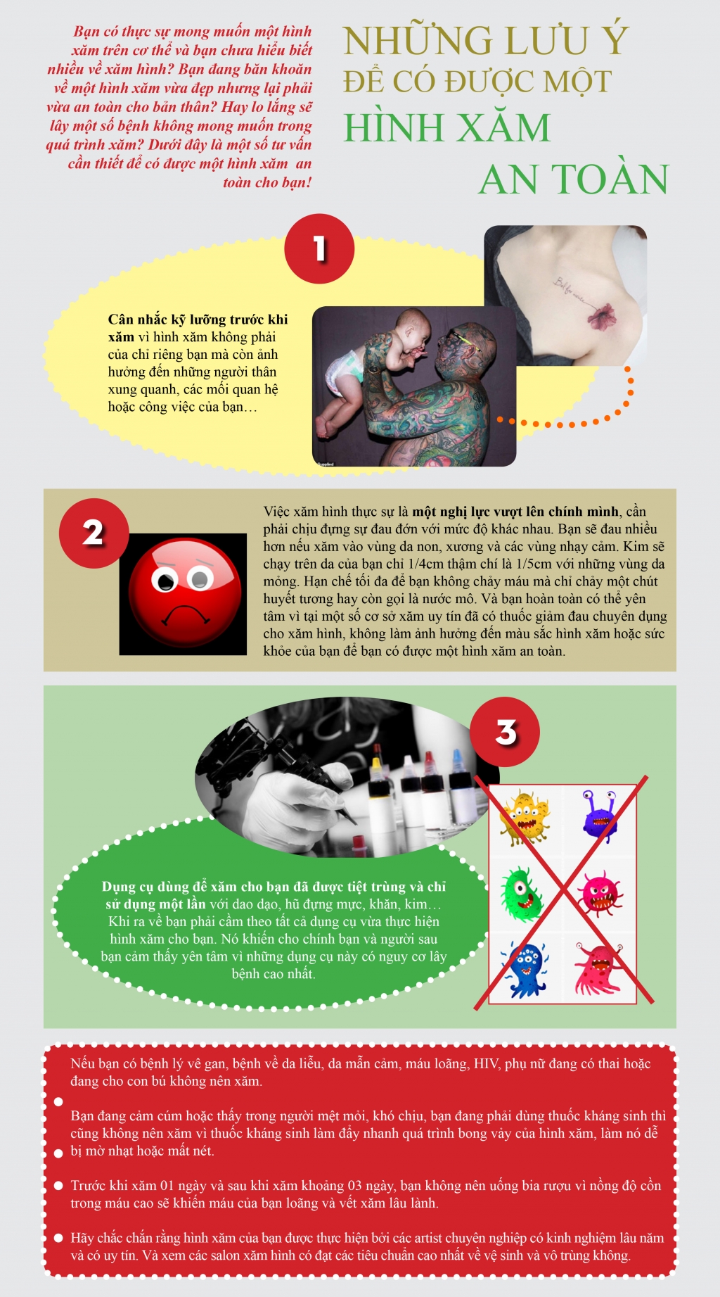 Hình xăm nghệ thuật - Kỳ 6: Những lưu ý để có được một hình xăm an toàn hinh xam nghe thuat ky 6 nhung luu y de co duoc mot hinh xam an toan