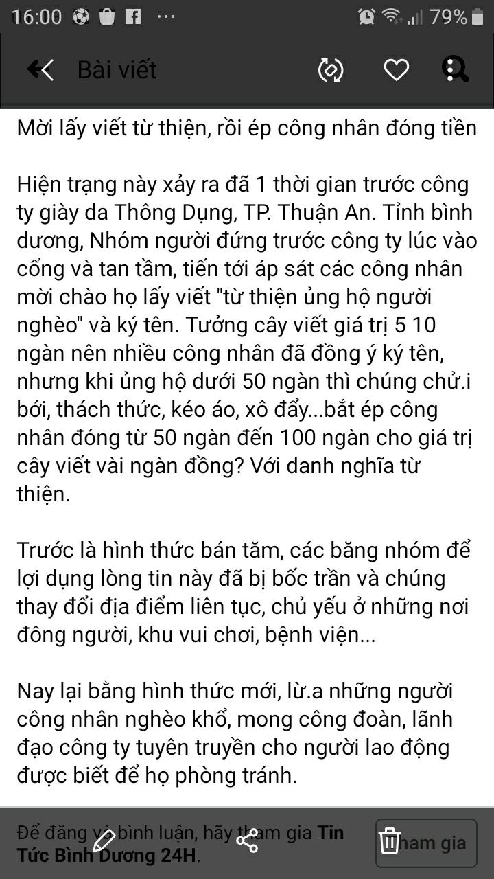 moi lay cay viet tu thien roi ep cong nhan dong tien