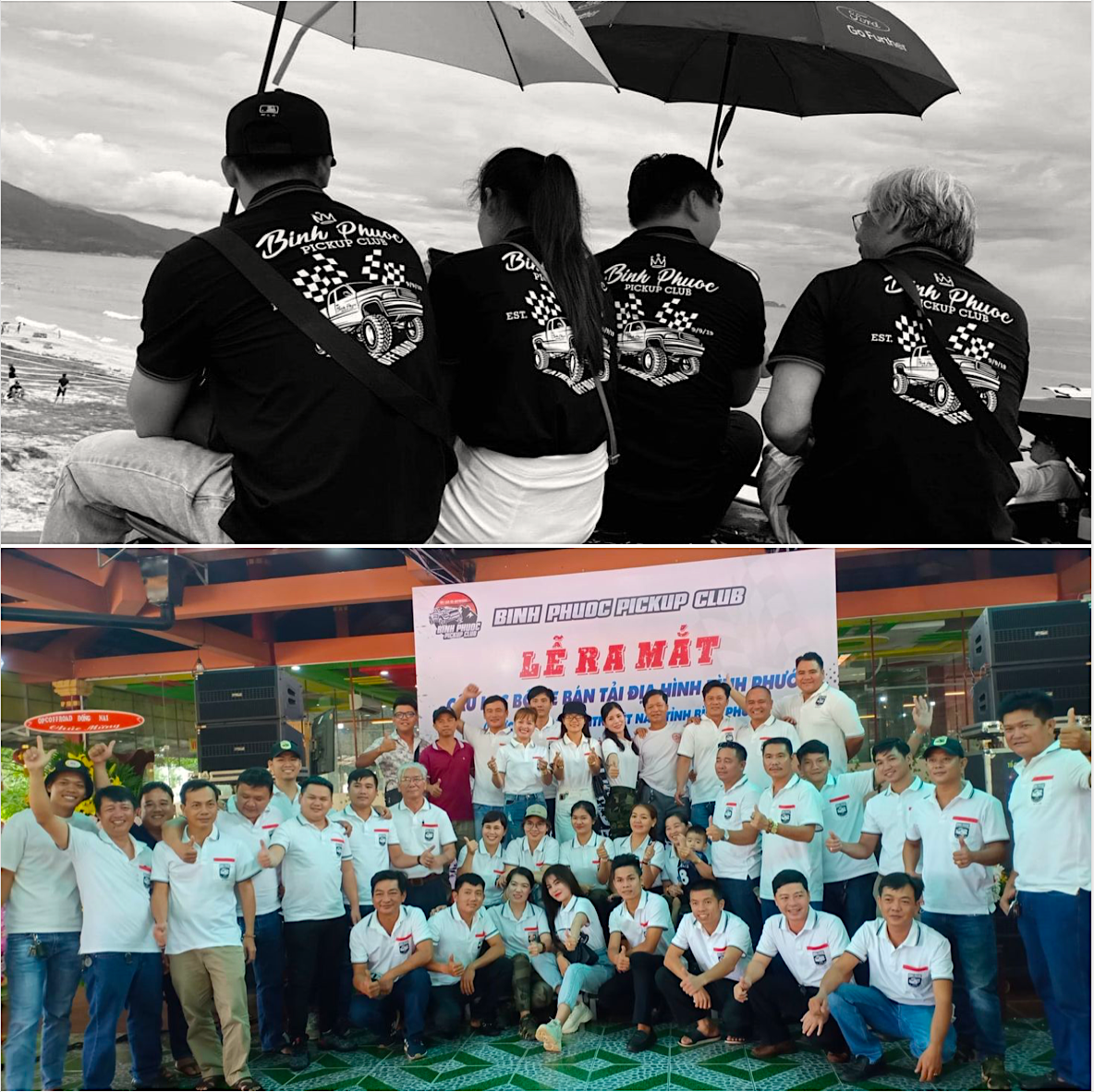 Áo thun đen và trắng là hai màu áo đồng phục của Bình Phước Pickup