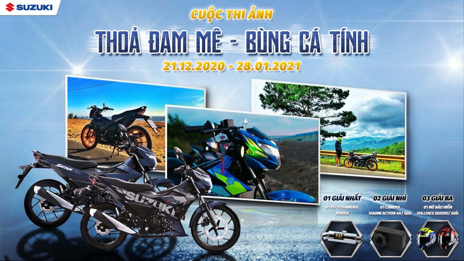 Suzuki tổ chức cuộc thi ảnh cùng xe Raider, Satria Suzuki tổ chức cuộc thi ảnh cùng xe Raider, Satria